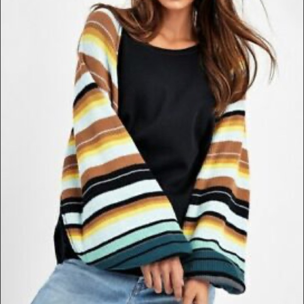Free People Rainbow Dreams Batwing Sweater
